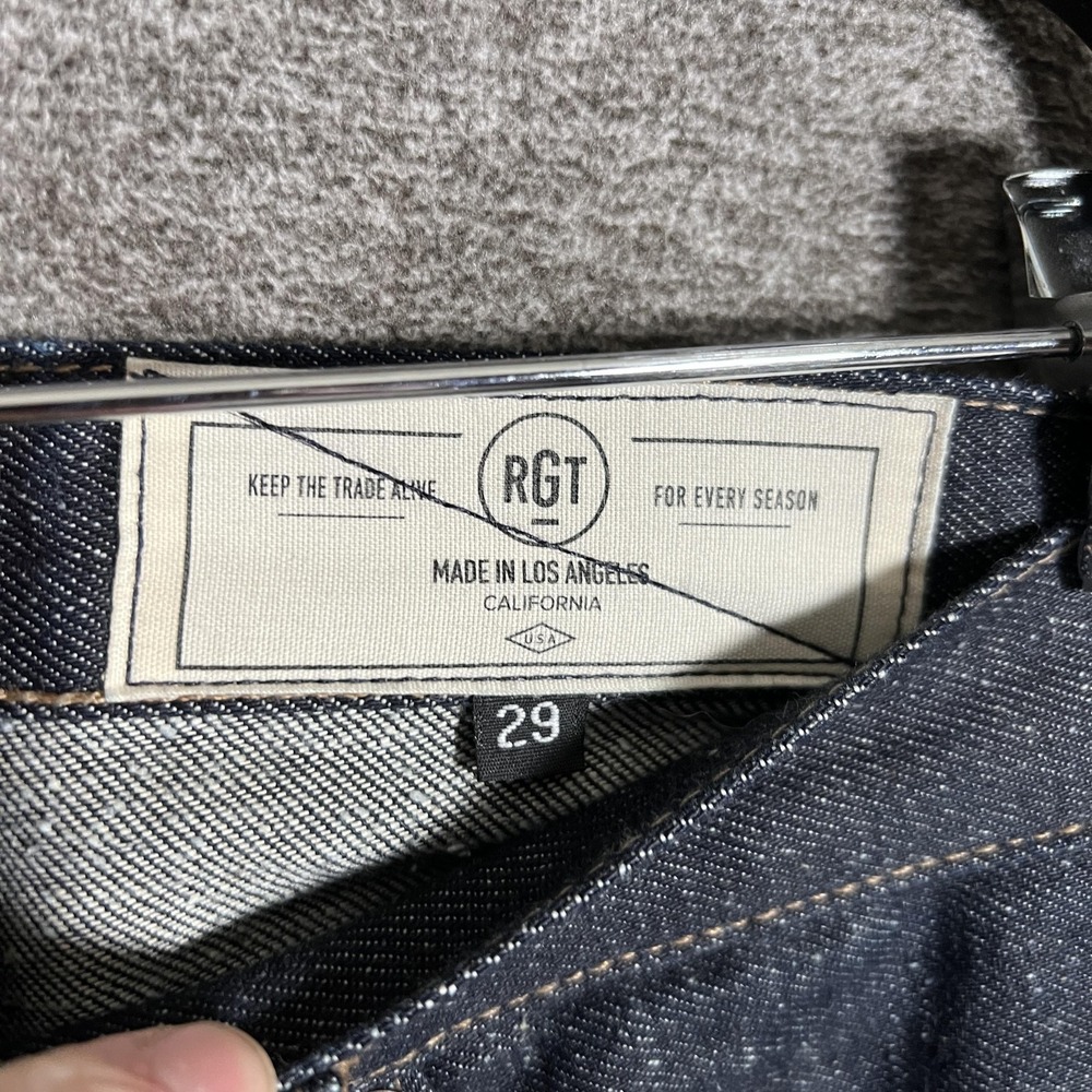 RGT SK Jeans Sz 29 15oz Indigo Skinny Raw Denim Button Fly‎ USA Rogue Territory - Picture 3 of 13